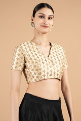 Golden  Embroidered  BlouseDSC00980