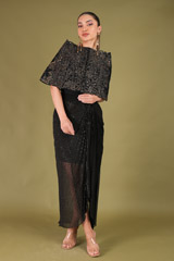 Black Embellished Top Bottom Set