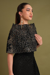 Black Embellished Top Bottom SetDSC04937