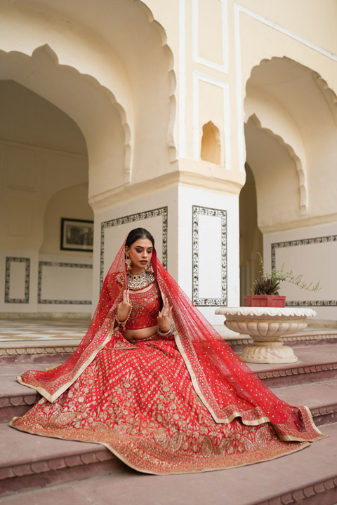 Pink Embellished Lehenga