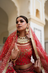 Pink Embellished LehengaDSC07254