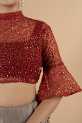 Gold Sequin BlouseDSC06990