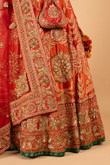 Red Embellished LehengaDSC03852