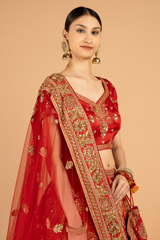 Red Embellished LehengaDSC03854