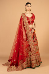 Red Embellished LehengaDSC03855
