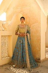 Blue Embellished Lehenga