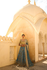 Blue Embellished LehengaDSC03022