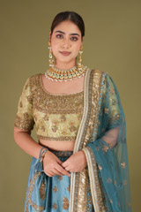 Blue Embellished LehengaDSC05344