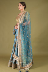 Blue Embellished LehengaDSC05345