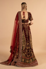 Maroon Embellished LehengaDSC01134