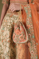 Coral Embellished LehengaDSC05157