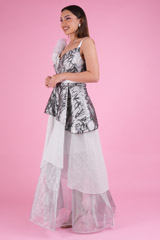 Silver Floral Embroidered GownDSC04434