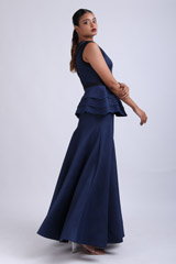 Teal Layered Peplum GownIMG_7768