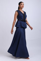 Teal Layered Peplum GownIMG_7771