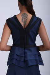 Teal Layered Peplum GownIMG_7774