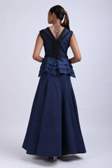 Teal Layered Peplum GownIMG_7775