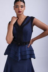 Teal Layered Peplum GownIMG_7777