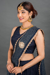 Royal Blue Crinkled Skirt And Top Set_DSC8826-Edit