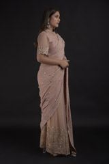 Dusty Pink Saree Set_DTR1527
