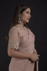 Dusty Pink Saree Set_DTR1528