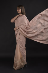 Dusty Pink Saree Set_DTR1529