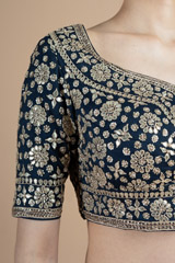 Blue Embroidered BlouseDSC09710