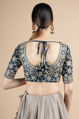 Blue Embroidered BlouseDSC09711