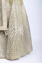 Green Organza Lehenga With Gota EmbroideryIMG_7888