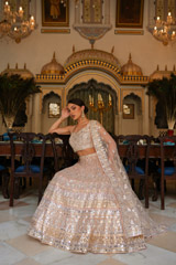 Peach Foil Gota LehengaDSC03828