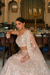 Peach Foil Gota LehengaDSC03835