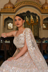 Peach Foil Gota LehengaDSC03842