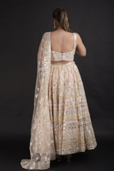 Peach Foil Gota Lehenga_DTR2533
