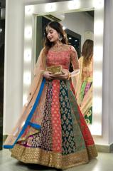 Pink Embroidered Lehenga Set