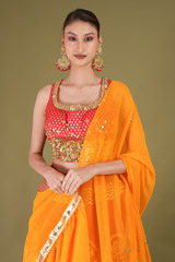 Red Embellished LehengaDSC05137