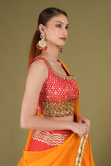 Red Embellished LehengaDSC05138