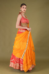 Red Embellished LehengaDSC05139