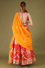 Red Embellished LehengaDSC05142