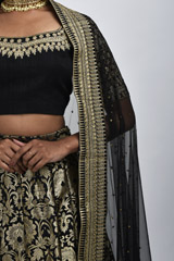 Black Banarasi Lehenga_SUB6838