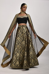 Black Banarasi Lehenga