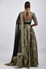 Black Banarasi Lehenga_SUB6854