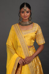 Yellow Banarasi LehengaIMG_9193
