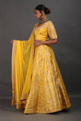 Yellow Banarasi LehengaIMG_9197