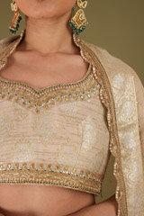 Beige Banarasi LehengaDSC04709