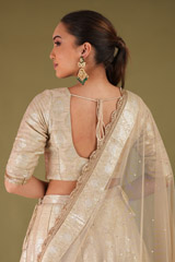 Beige Banarasi LehengaDSC04718