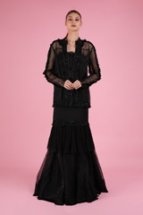 Slit Skirt with Jacket Set