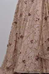 Peach Embellished Lehenga_SUB7460