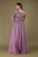 Purple Zari Work Top Bottom SetDSC04421