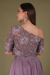 Purple Zari Work Top Bottom SetDSC04422