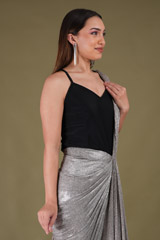 Metallic Saree GownDSC04463