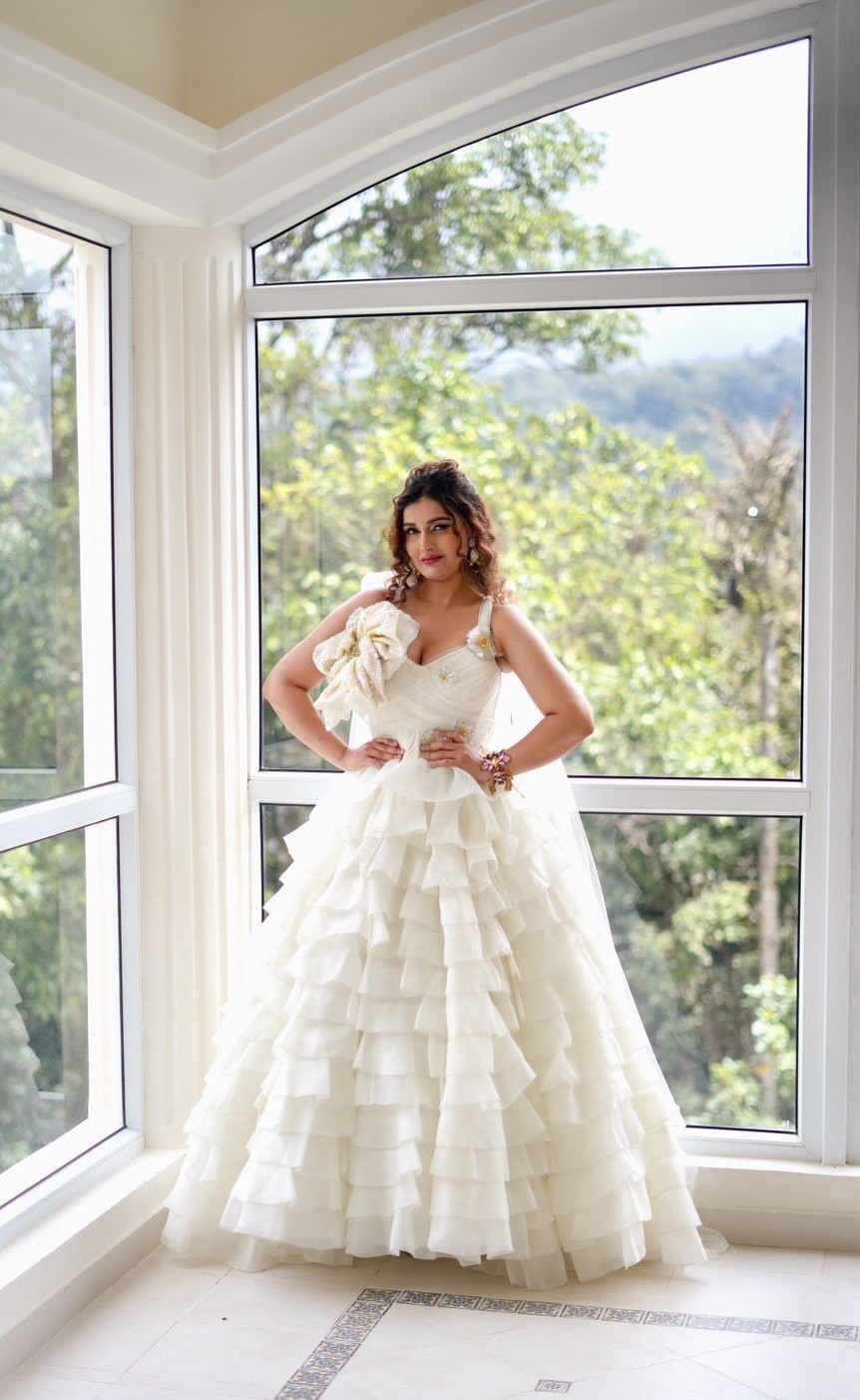 Gown With Big Sequin Flower